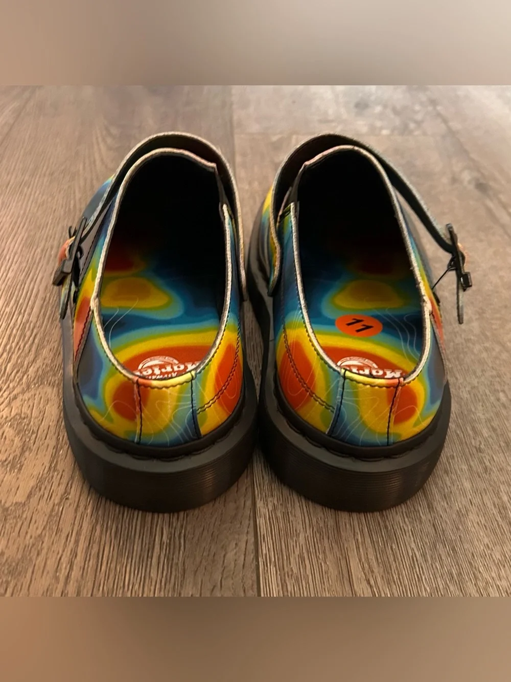 NWOT Dr Martens Isham Genix  Napa Leather Slingback Mules Shoe Size 11